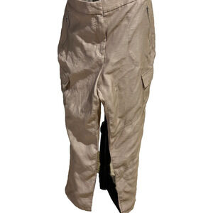 DKNY Cargo parachute Pants Size 14 Beige Utility‎ boho outdoor Y2K style